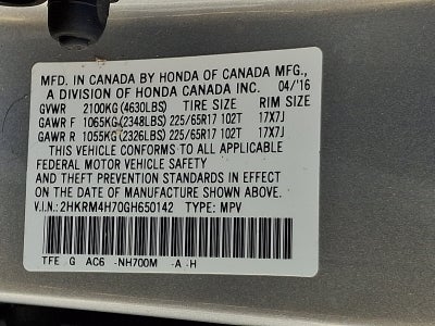 2016 Honda CR-V EX-L