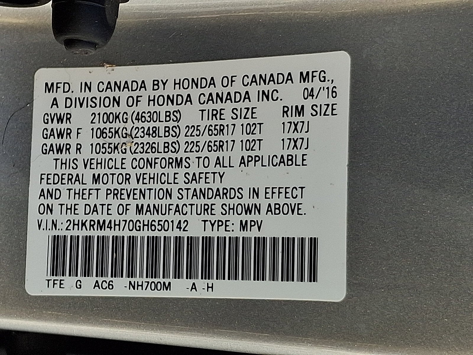 2016 Honda CR-V EX-L