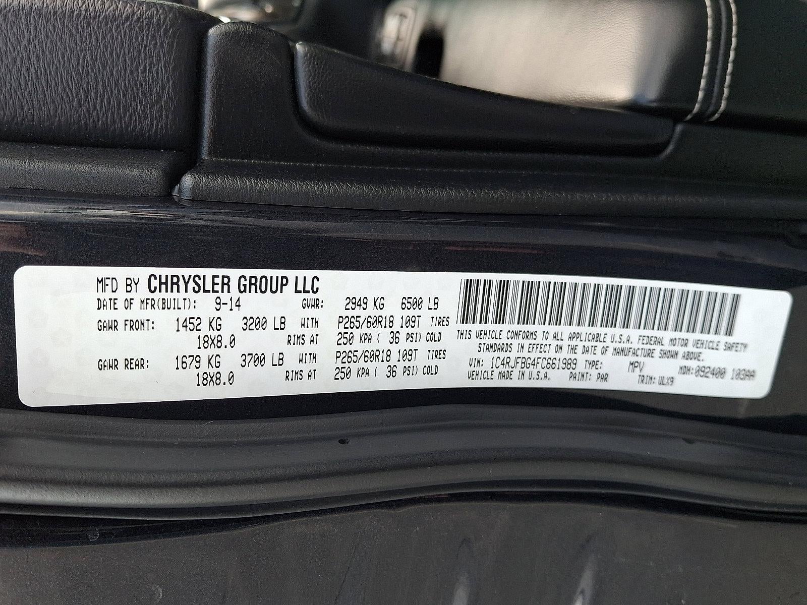 2015 Jeep Grand Cherokee 4WD 4dr Limited