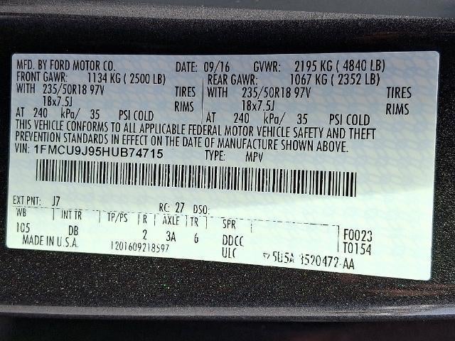 2017 Ford Escape Titanium 4WD