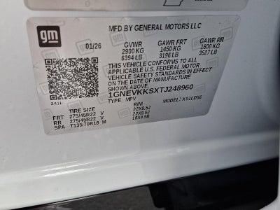 2026 Chevrolet Traverse High Country w/2LZ
