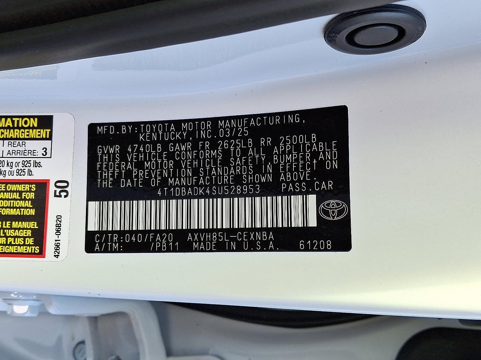 2025 Toyota Camry LE AWD (Natl)