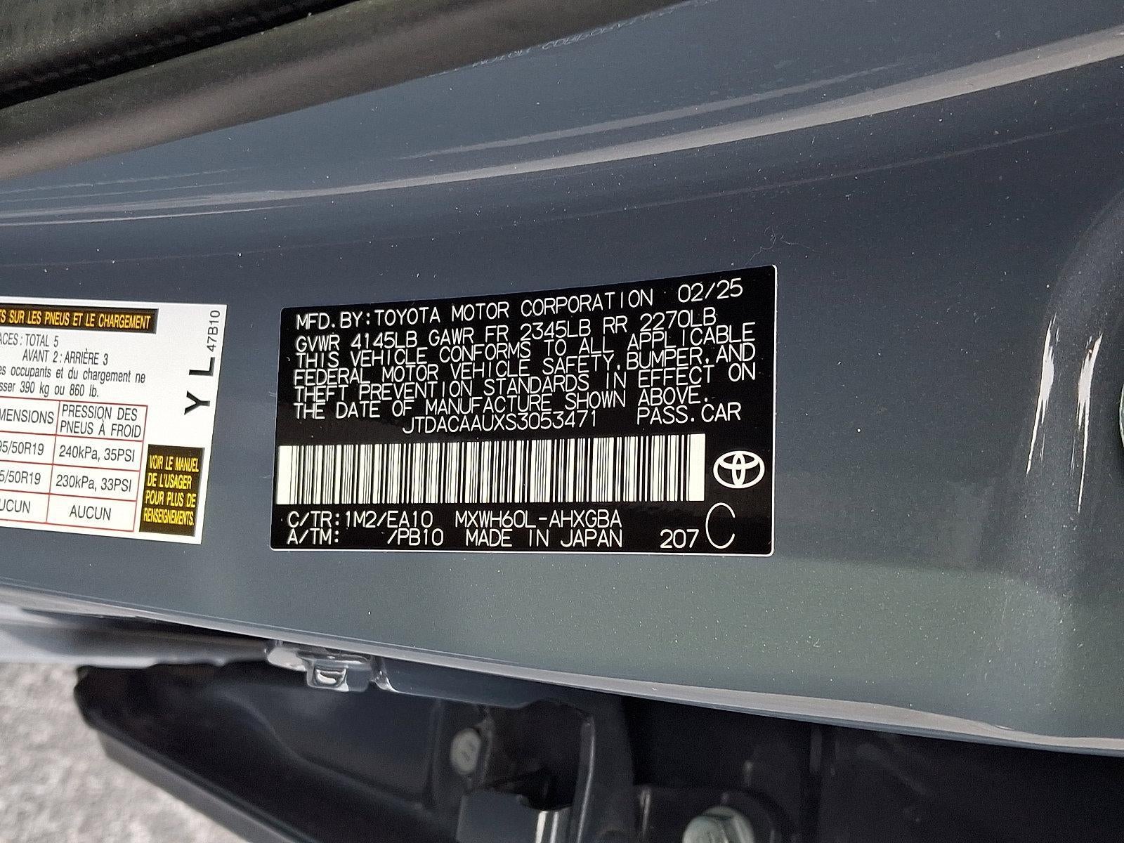 2025 Toyota Prius XLE (Natl)