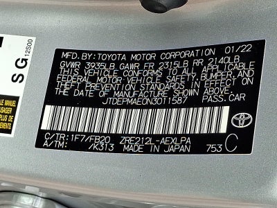 2022 Toyota Corolla LE CVT (Natl)
