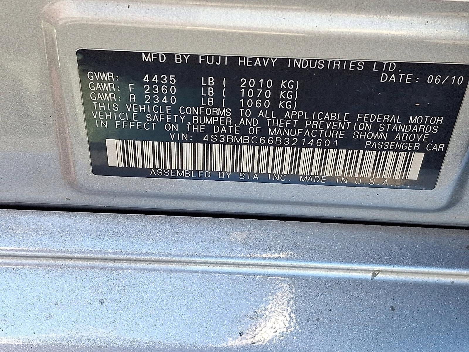 2011 Subaru Legacy 2.5i Automatic Premium All-Weather Package