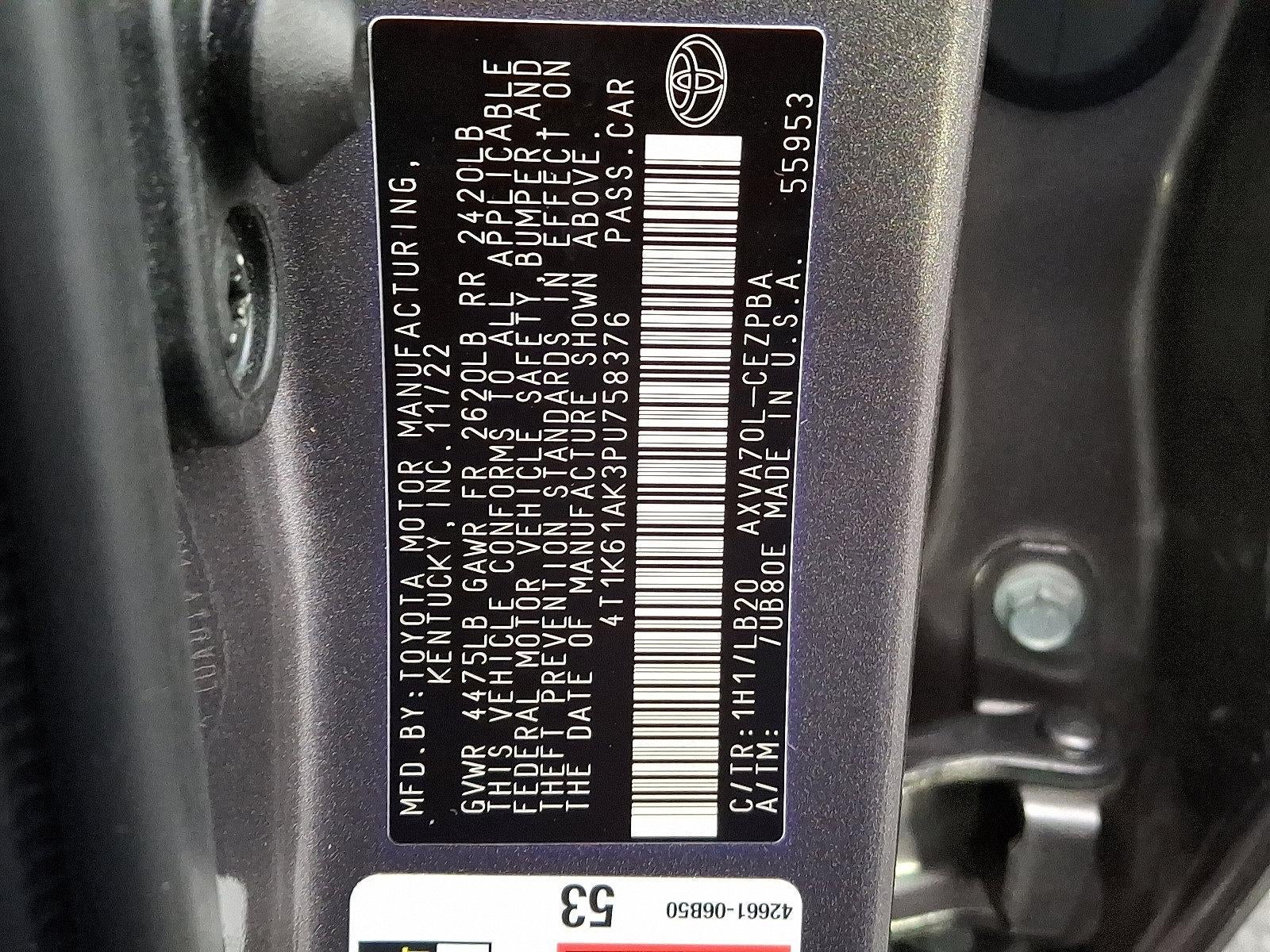 2023 Toyota Camry XSE Auto (Natl)