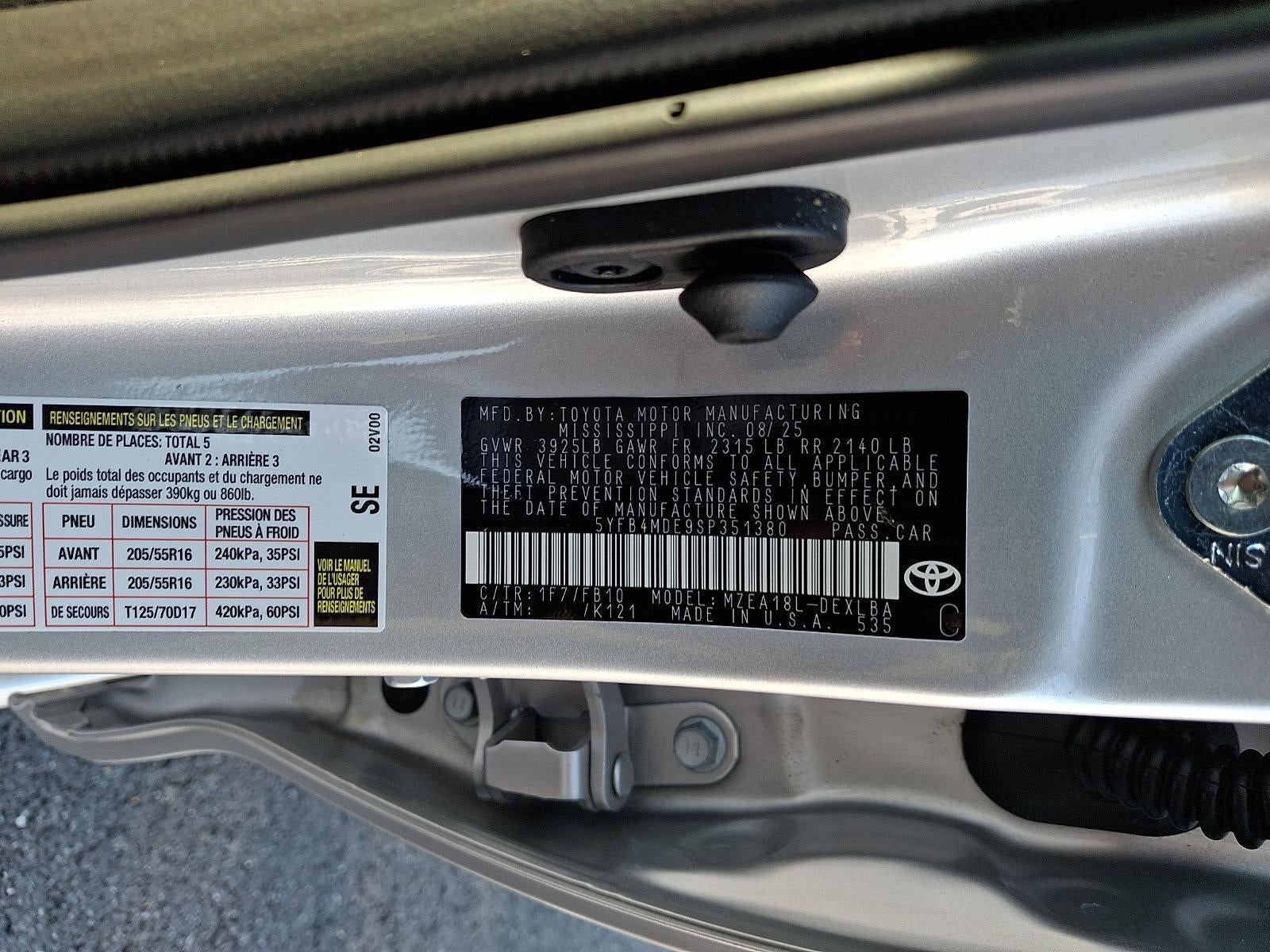 2025 Toyota Corolla LE CVT (Natl)