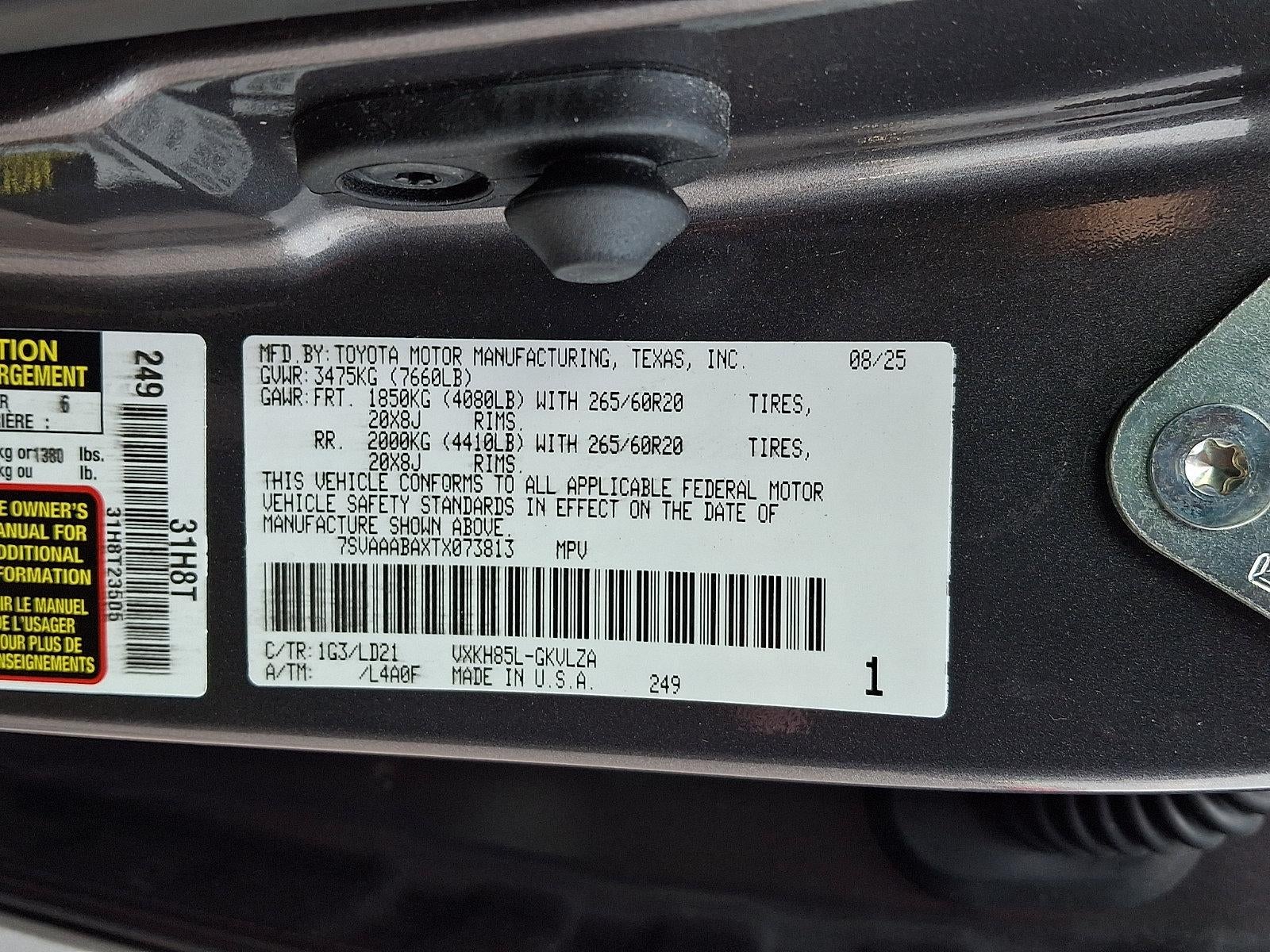2026 Toyota Sequoia Limited 4WD (SE)