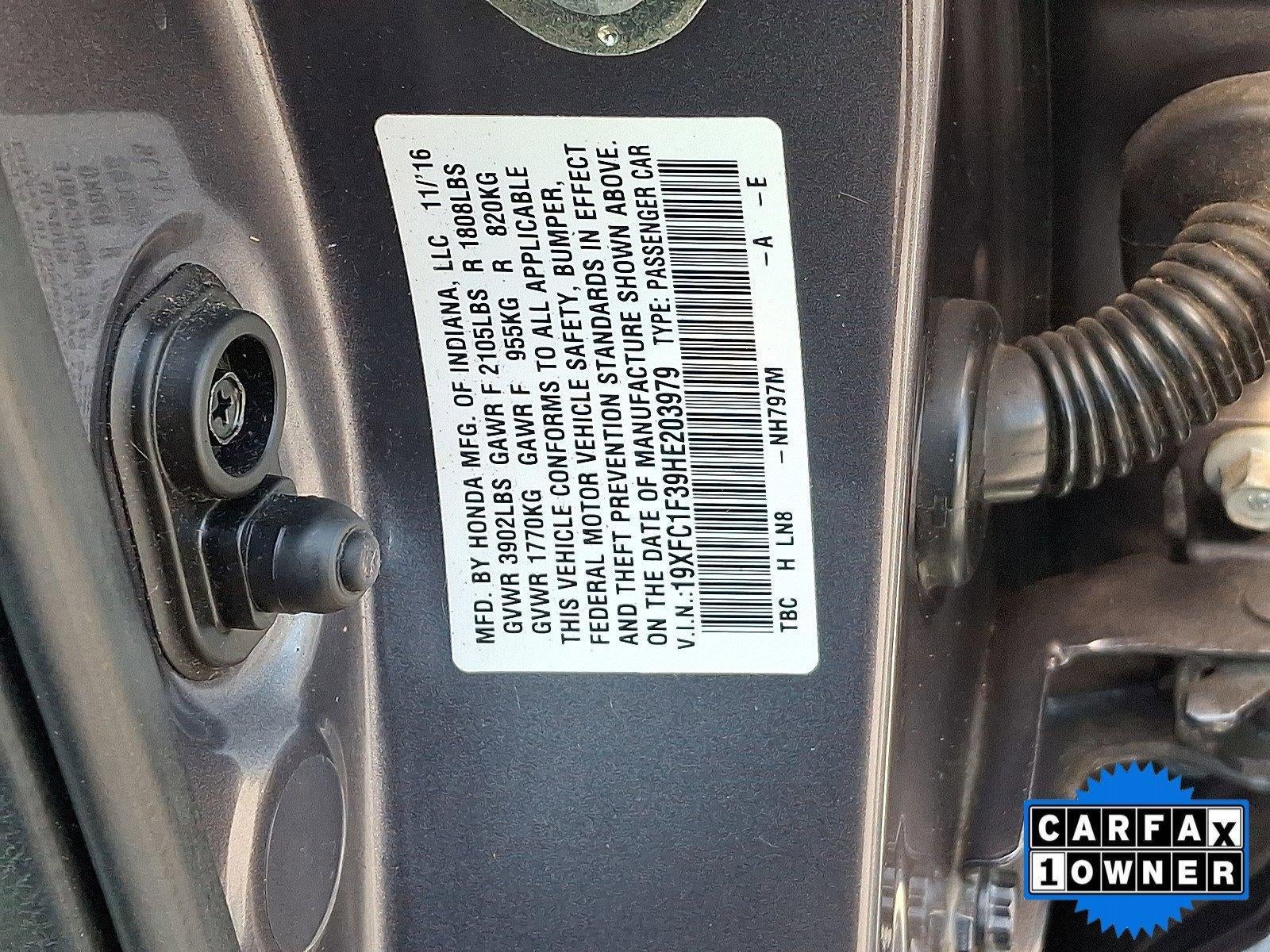 2017 Honda Civic Sedan EX-T CVT