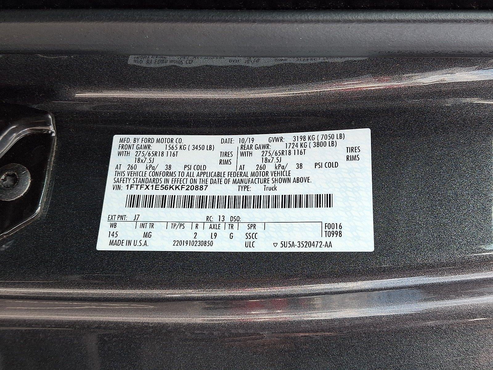 2019 Ford F-150 XLT 4WD SuperCab 6.5' Box