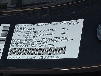 2025 Toyota Tacoma 4WD 4WD TRD Off Road Double Cab 6' Bed AT (Natl)