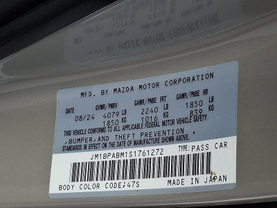 2025 Mazda Mazda3 Sedan 2.5 S Select Sport FWD