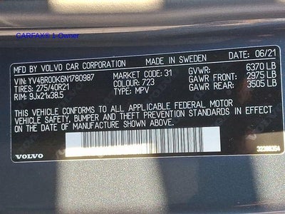 2022 Volvo XC90 Recharge Plug-In Hybrid T8 eAWD PHEV Inscription Expression 6P