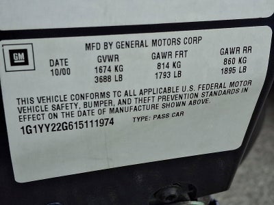 2001 Chevrolet Corvette Base