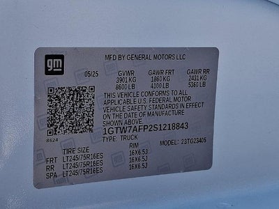2025 GMC Savana Cargo Van 2500 Regular Wheelbase Rear-Wheel Drive