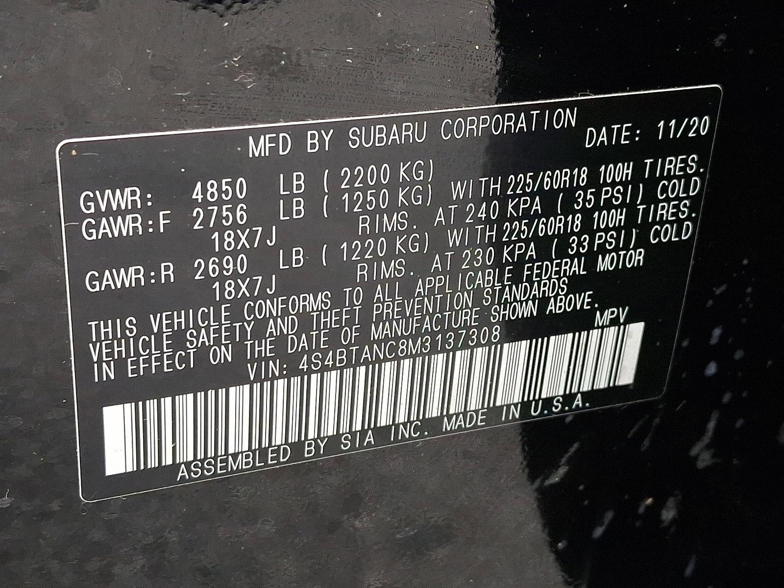 2021 Subaru Outback Limited CVT