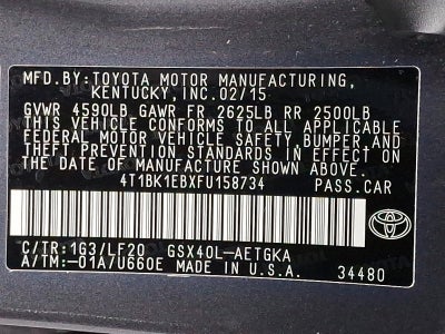 2015 Toyota Avalon 4dr Sdn XLE Premium (Natl)