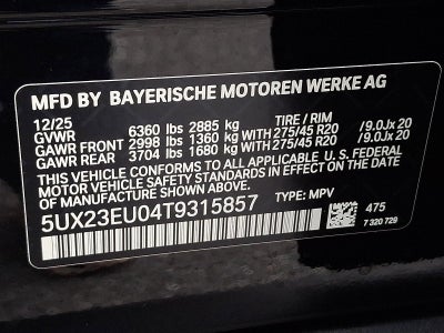 2026 BMW X5 xDrive40i Sports Activity Vehicle