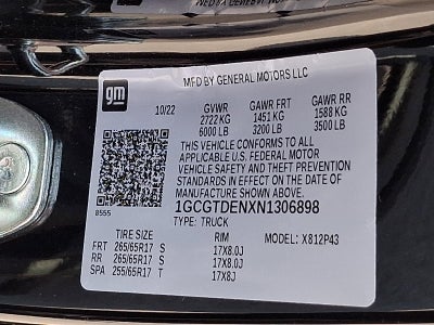 2022 Chevrolet Colorado Crew Cab Short Box 4-Wheel Drive Z71