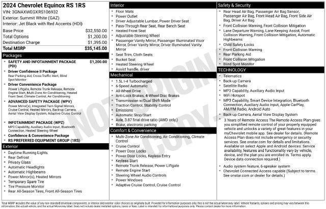 2024 Chevrolet Equinox AWD RS