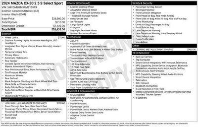 2024 Mazda Mazda CX-30 2.5 S Select Sport AWD
