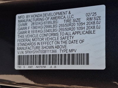2025 Honda Pilot Touring AWD