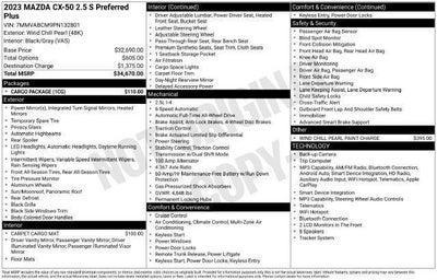2023 Mazda Mazda CX-50 2.5 S Preferred Plus Package AWD