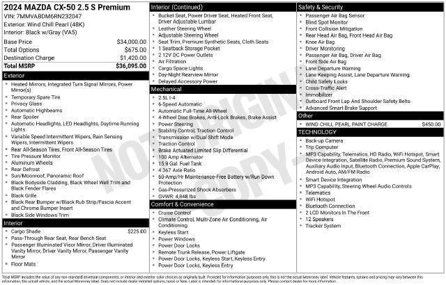 2024 Mazda Mazda CX-50 2.5 S Premium Package AWD