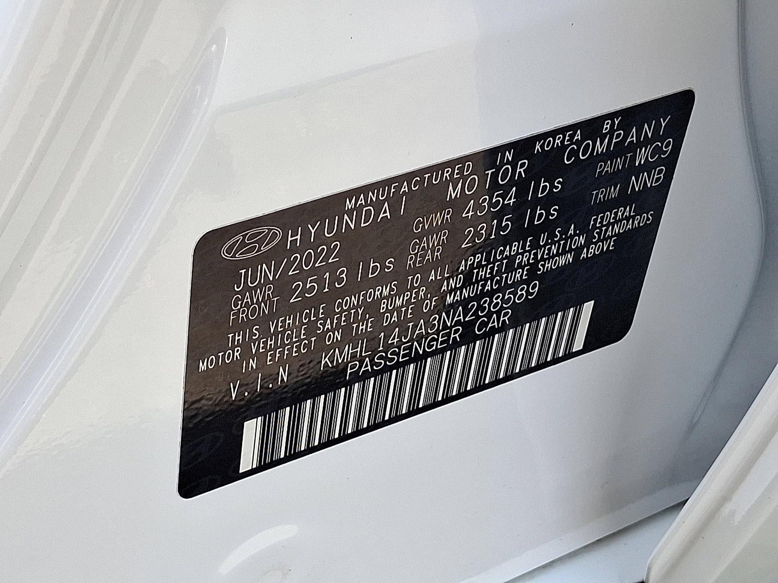 2022 Hyundai SONATA SEL 2.5L