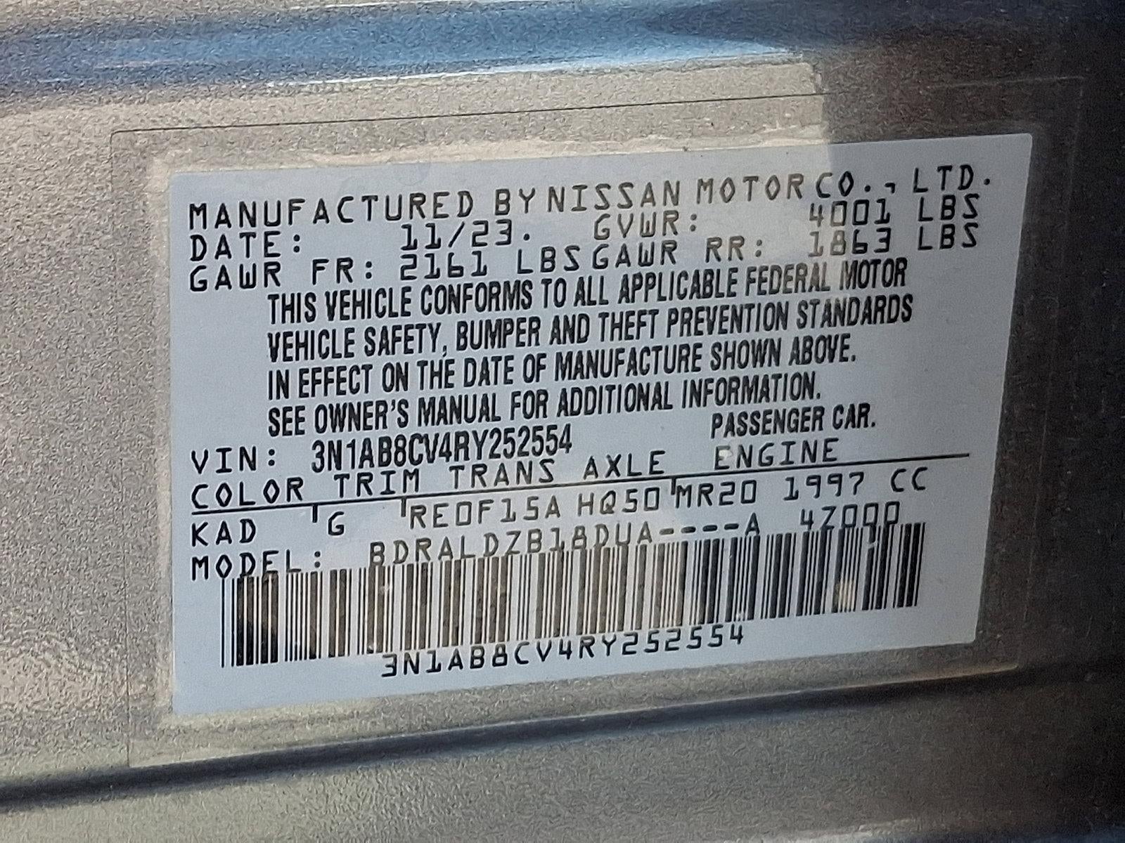 2024 Nissan Sentra SV CVT