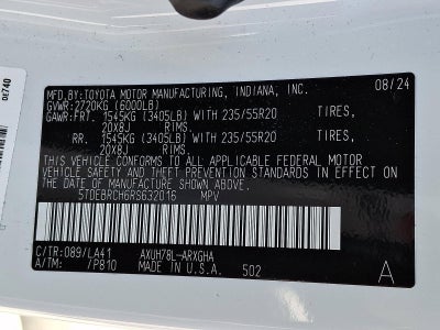 2024 Toyota Highlander Hybrid Platinum AWD (Natl)