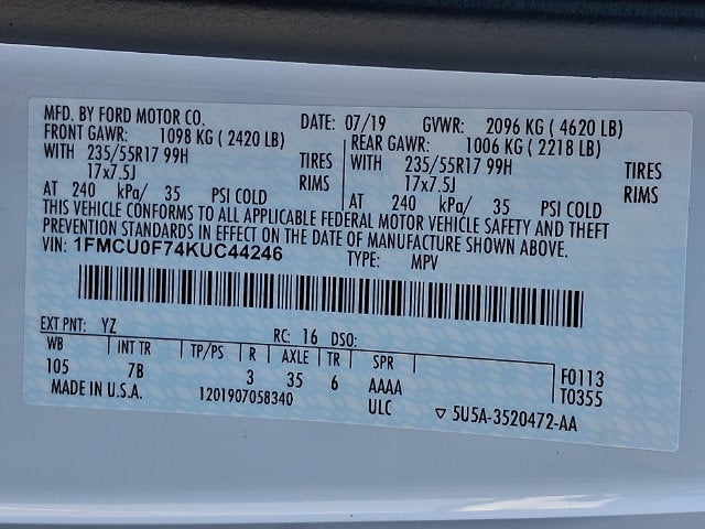 2019 Ford Escape S