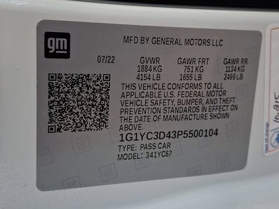 2023 Chevrolet Corvette Stingray 3LT