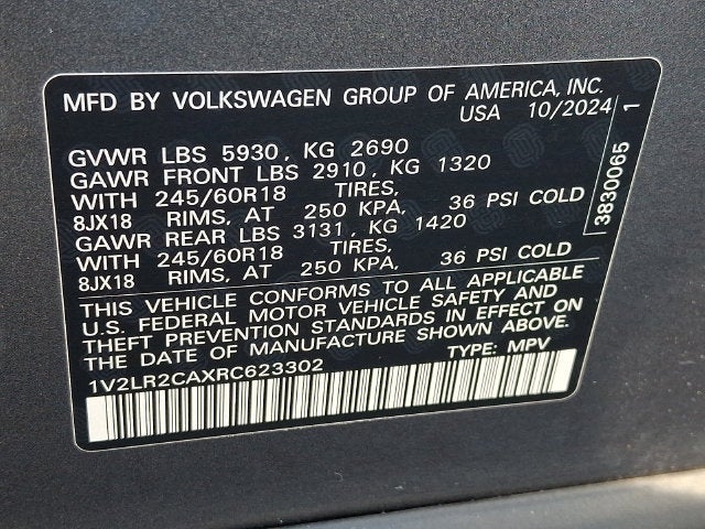 2024 Volkswagen Atlas 2.0T SE