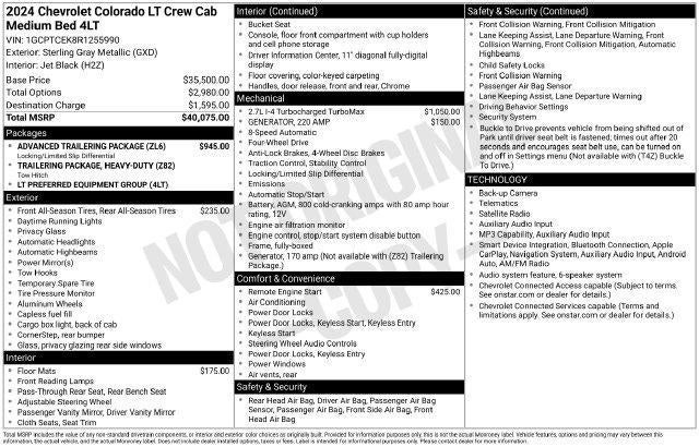 2024 Chevrolet Colorado Crew Cab Short Box 4-Wheel Drive LT