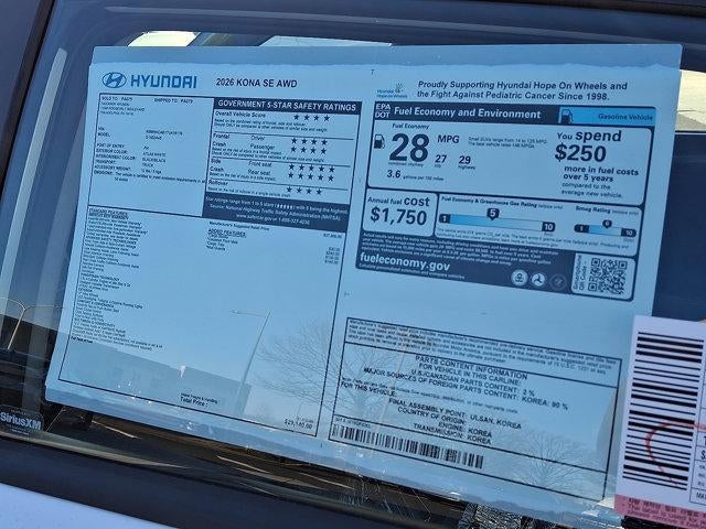 2026 Hyundai KONA SE AWD