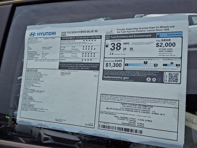 2026 Hyundai TUCSON HYBRID Blue