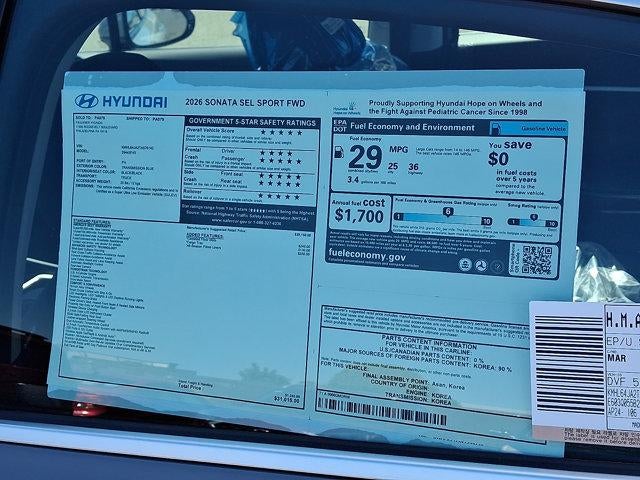 2026 Hyundai SONATA SEL Sport
