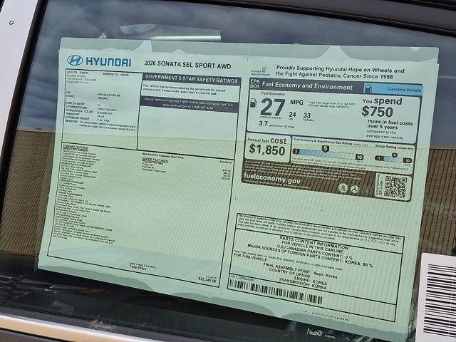 2026 Hyundai SONATA SEL Sport