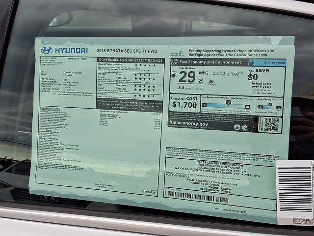 2026 Hyundai SONATA SEL Sport