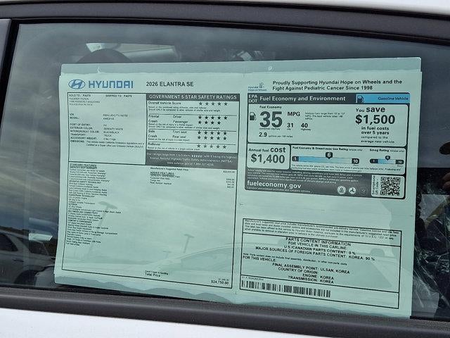 2026 Hyundai ELANTRA SE