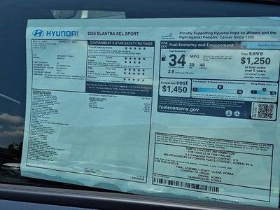 2026 Hyundai ELANTRA SEL Sport