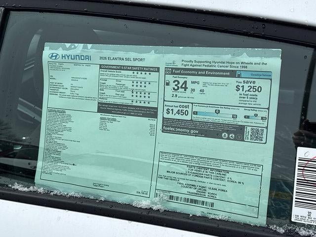 2026 Hyundai ELANTRA SEL Sport