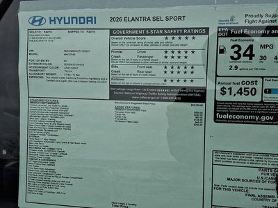 2026 Hyundai ELANTRA SEL Sport