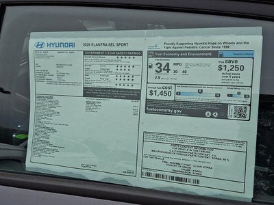 2026 Hyundai ELANTRA SEL Sport