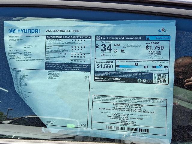 2025 Hyundai ELANTRA SEL Sport