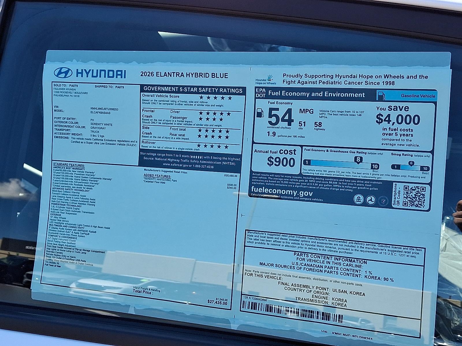 2026 Hyundai ELANTRA HYBRID Blue