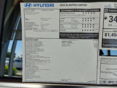 2026 Hyundai ELANTRA Limited