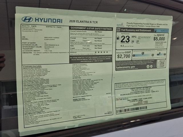2026 Hyundai ELANTRA N Sedan