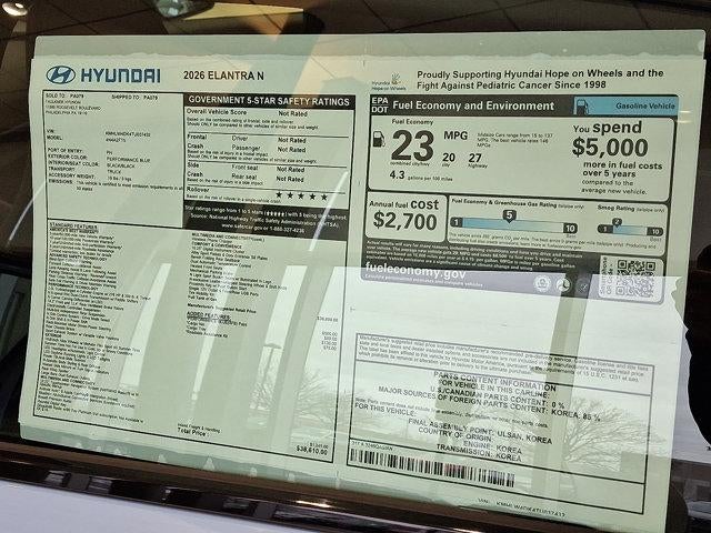 2026 Hyundai ELANTRA N Sedan